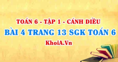 Bài 4 trang 13 SGK Toán 6 tập 1 Cánh Diều